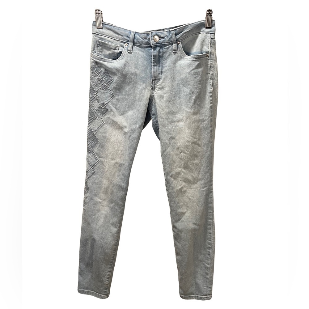 Jessica Simpson Forever Rolled Skinny Jeans – Geometric Stitching
